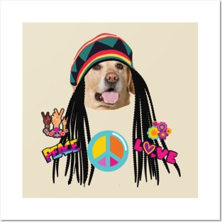 Hippie Jamaica Dog Posters and Art